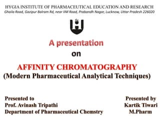 Affinity Chromatography MP MPAT Presentation.pptx