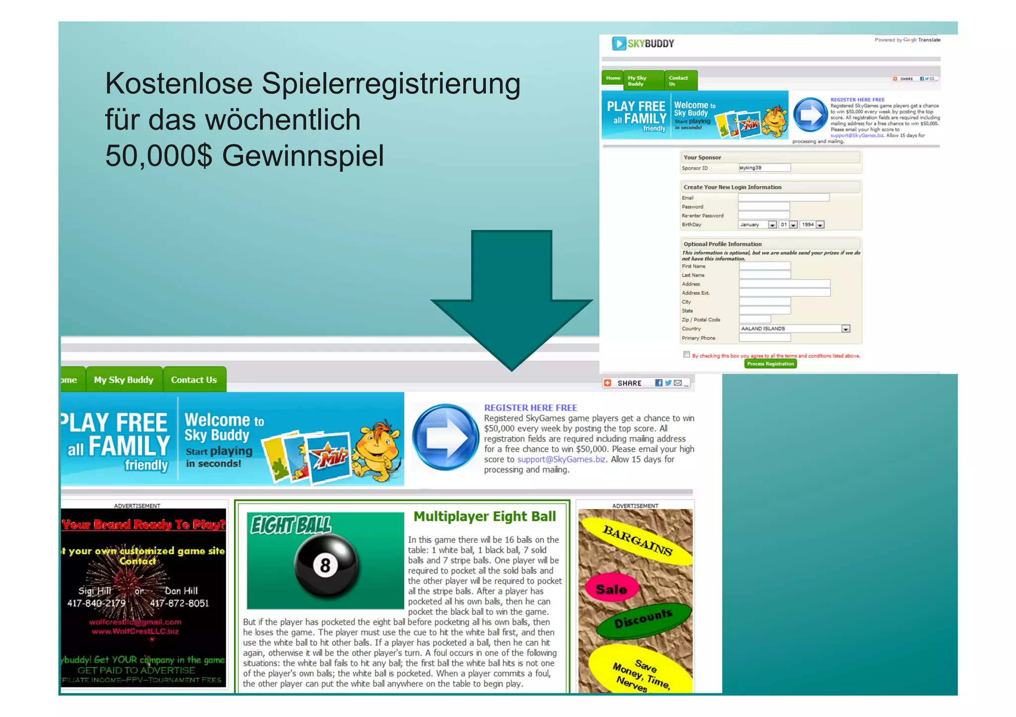 Kostenlose Spielerregistrierung
für das wöchentlich
50,000$ Gewinnspiel
 